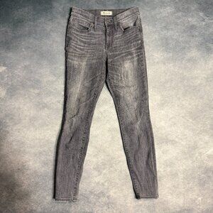 Madewell Womens Jeans 9 inch High Rise Size 26x25.5 Gray Skinny